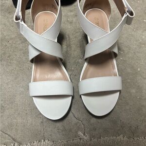 Dream Pairs White Cross-Strap Sandals